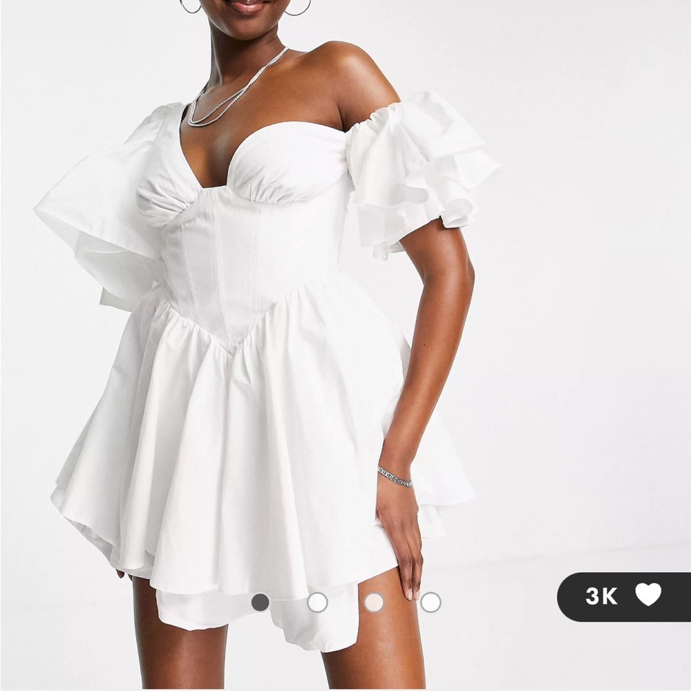 ASOS Luxe Cotton One shoulder Sexy Dress